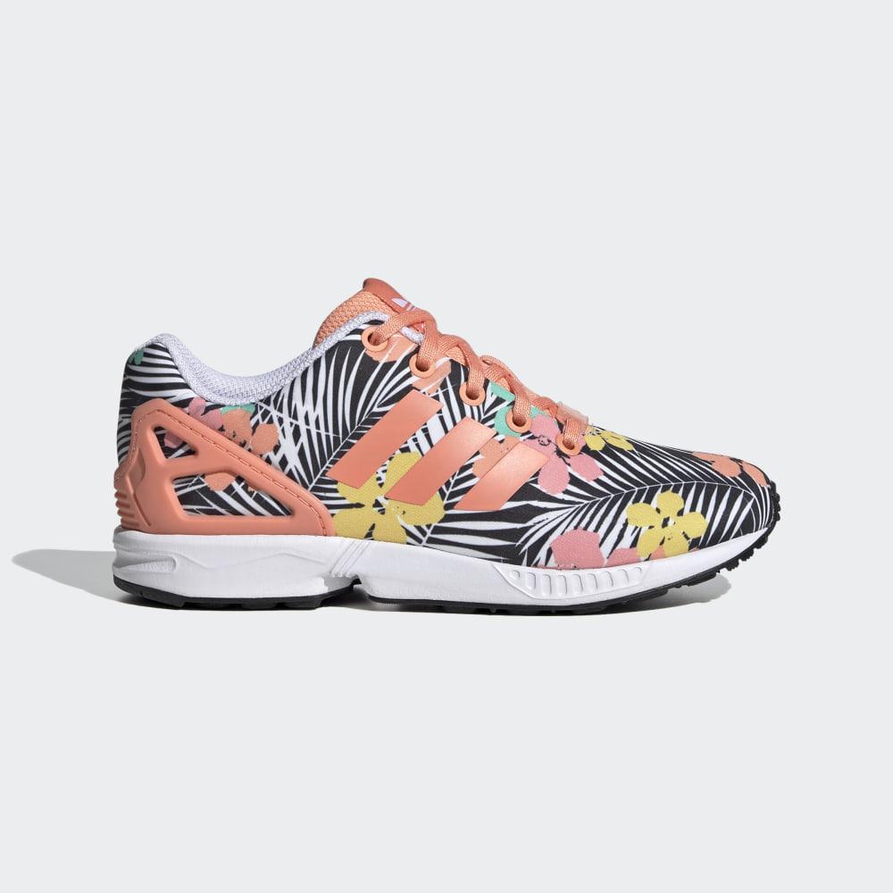 Adidas Boys' ZX Flux Originals Shoes Coral/White Ireland EG4116